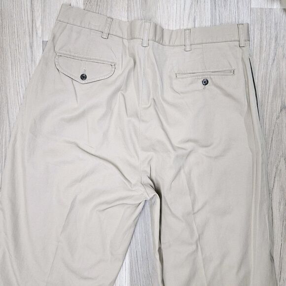 Polo Ralph Lauren Mens Tan Pleated Dress Pants Hammond 36×34 - Picture 10 of 12